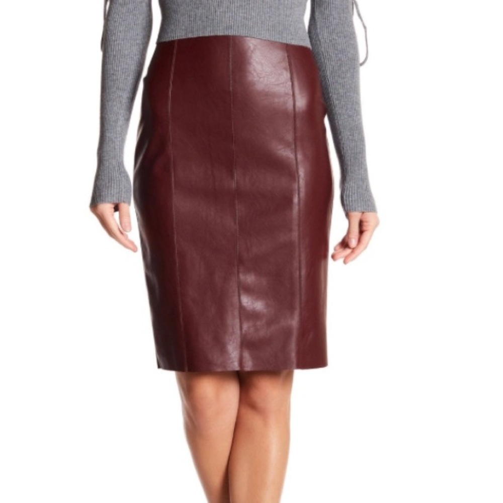 Do&be faux leather high-waisted midi skirt, NWOT - Picture 2 of 4